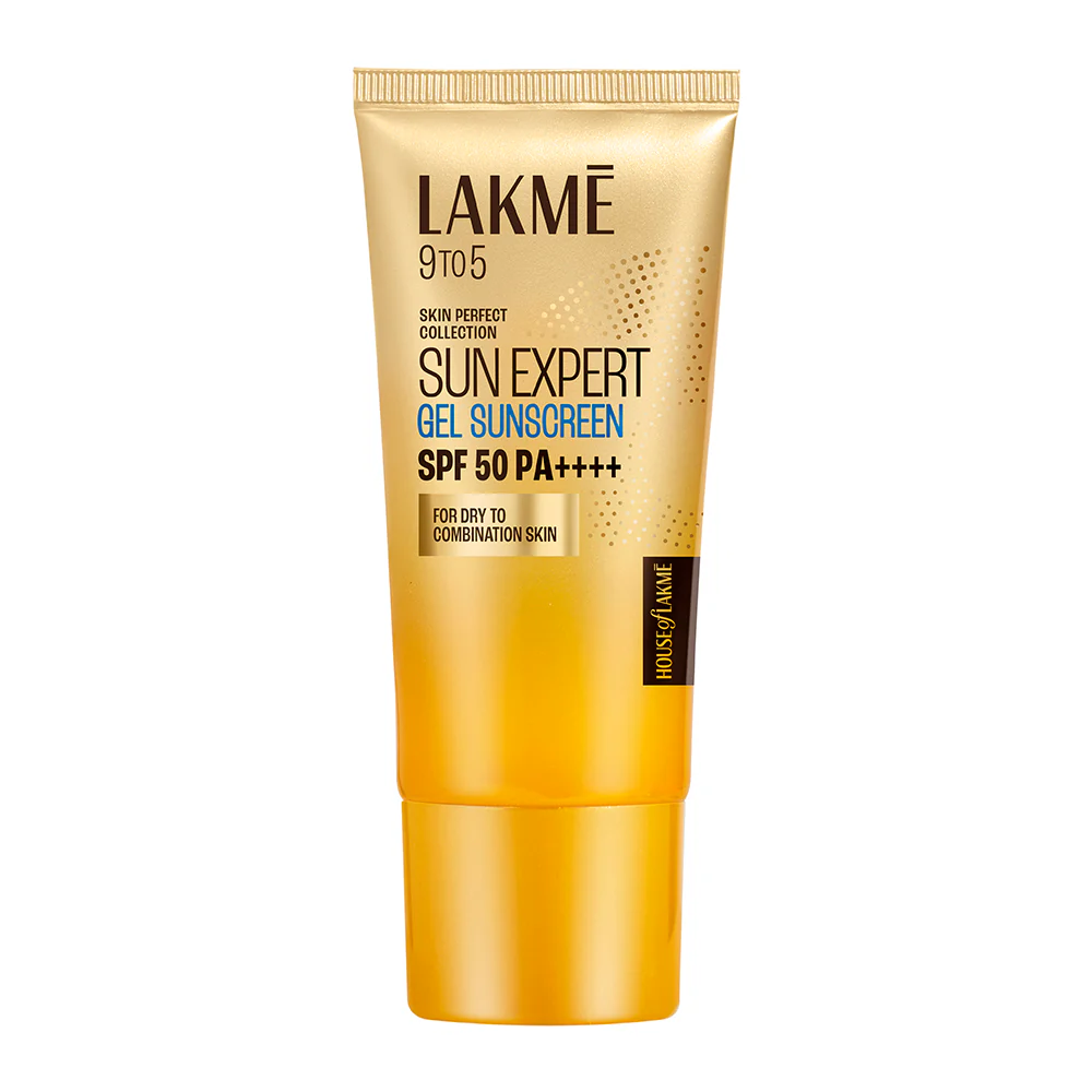 lakme 9 to 5 sunexpert 5% nia-c complex aqua sun gel spf 50pa++++ 100g