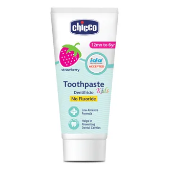  Chicco Strawberry Flavour Toothpaste for 12 Months to 6 Year Kids, 50 gm