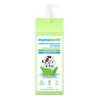  Mamaearth Milky Soft Babies Body Wash for 0+Years, 400 ml