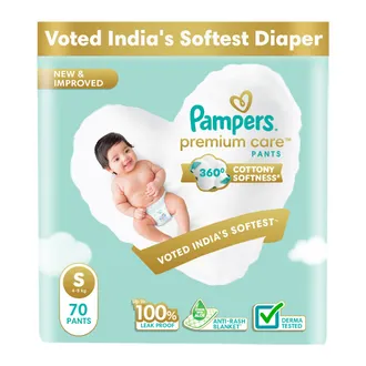 Pampers Premium Care Diaper Pants Small, 70 Count