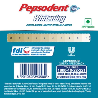 Pepsodent Whitening Germi Check+ Toothpaste, 80 gm