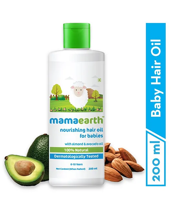 Nourishing Hair Oil for Babies with Almond and Avocado Oil - 200 ml