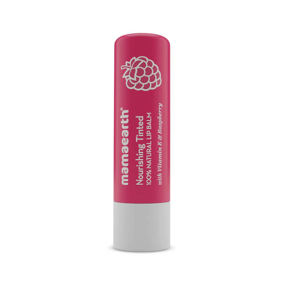 Nourishing Tinted Natural Lip Balm with Vitamin E and Raspberry for Dry & Chapped Lips - 4 g