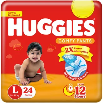Huggies Comf Dry Diaper Pants Large, 24 Count