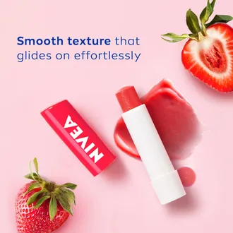  Nivea Strawberry Shine Caring Lip Balm, 4.8 gm