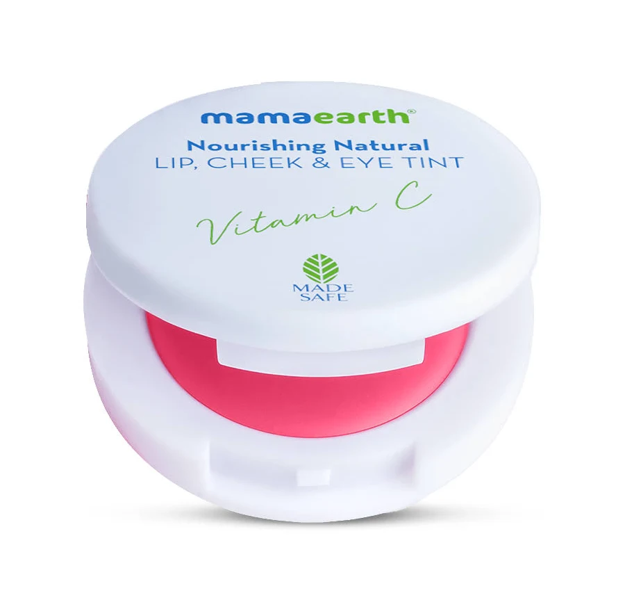 Nourishing Natural Lip Cheek & Eye Tint with Vitamin C & Rose- Rose Pink- 4 g