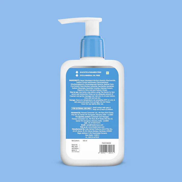 2% Niacinamide Gentle Skin Cleanser for Sensitive, Dry & Normal Skin - 125 ml