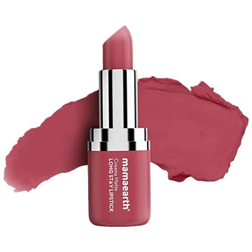 Creamy Matte Long Stay Lipstick with Murumuru Butter and Vitamin E - 4.2g | Pink Rose