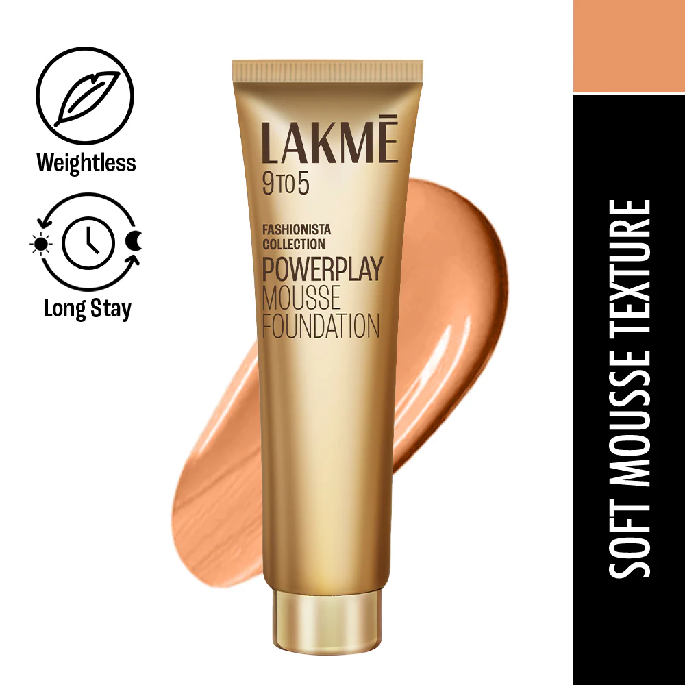 Lakme 9 to 5 powerplay mousee foundation