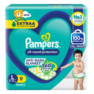 Pampers All-Round Protection Diaper Pants Large, 9 Count