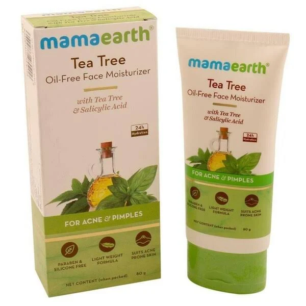 Tea Tree Oil-Free Face Moisturizer with Tea Tree and Salicylic Acid for Acne and Pimples - 80 ml