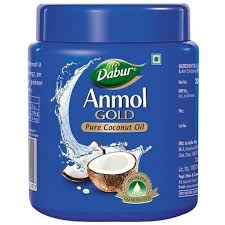 Dabur Anmol Gold Coconut Oil, 600 ml (Wide Mouth Jar)