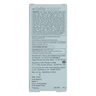 Golite Natural Skin Cream With Sunscreen 15 gm