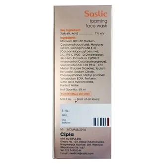 Cipla Saslic Foaming Face Wash 60 ml