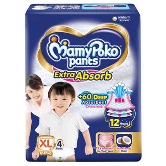MamyPoko Extra Absorb Diaper Pants Large, 10 Count