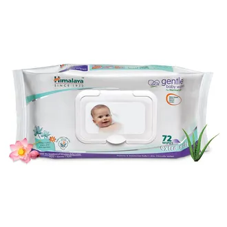 Himalaya Gentle Baby Wipes, 72 Count