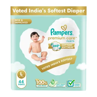 Pampers Premium Care Diaper Pants Large, 44 Count