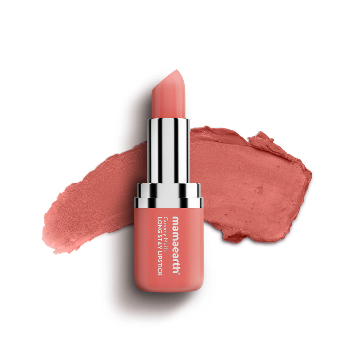 mamaearth creamy matte long stay lipstick 13 coral bloom