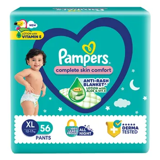 Pampers Complete Skin Comfort Diaper Pants XL, 56 Count