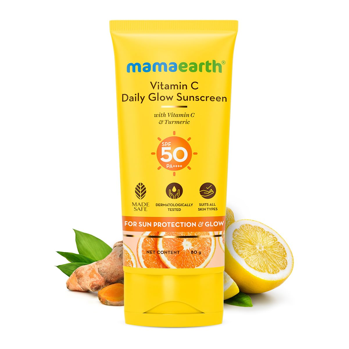 Vitamin C Daily Glow Sunscreen With Vitamin C & Turmeric for Sun Protection & Glow - 30 g + 15% Extra (34.5 g) 