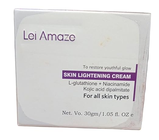 Lei Amaze skin Lightening cream L-glutathione+Niacinamide Kojic acid dipalmitate F or All Skin Type