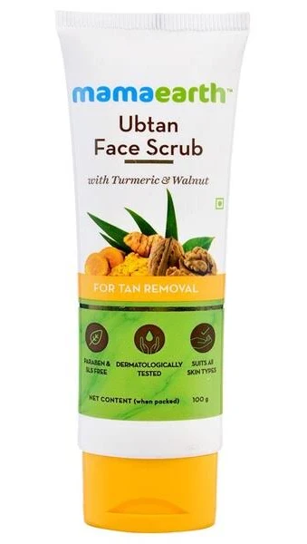 Ubtan Face Scrub with Turmeric and Walnut for Tan Removal - 100g