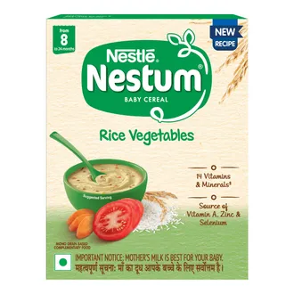 Nestle Nestum Baby Cereal Rice Vegetables (From 8 to 24 Months) Powder, 300 gm