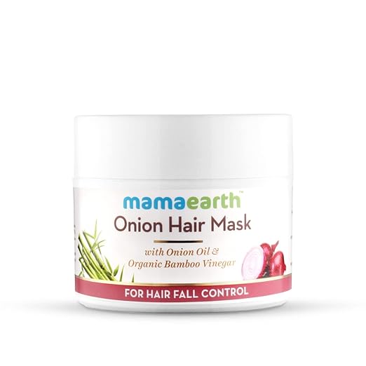 Mamaearth Onion Hair Mask - 200 ml | With Onion Oil and Organic Bamboo Vinegar | For Hair Fall Control | Reduces Hair Fall | Repairs Damaged Hair