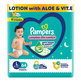  Pampers Complete Skin Comfort Diaper Pants Large, 64 Count